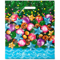 Фото товара - Пакет Полиэтиленовый 40*47 С Новым годом! Каламбур 44186, (ООО "Интерпак")