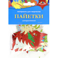 Фото товара - Фольгированное украшение Материалы для творчества ПАЙЕТКИ "Елочки" С3572-03 АппликА {Китай}